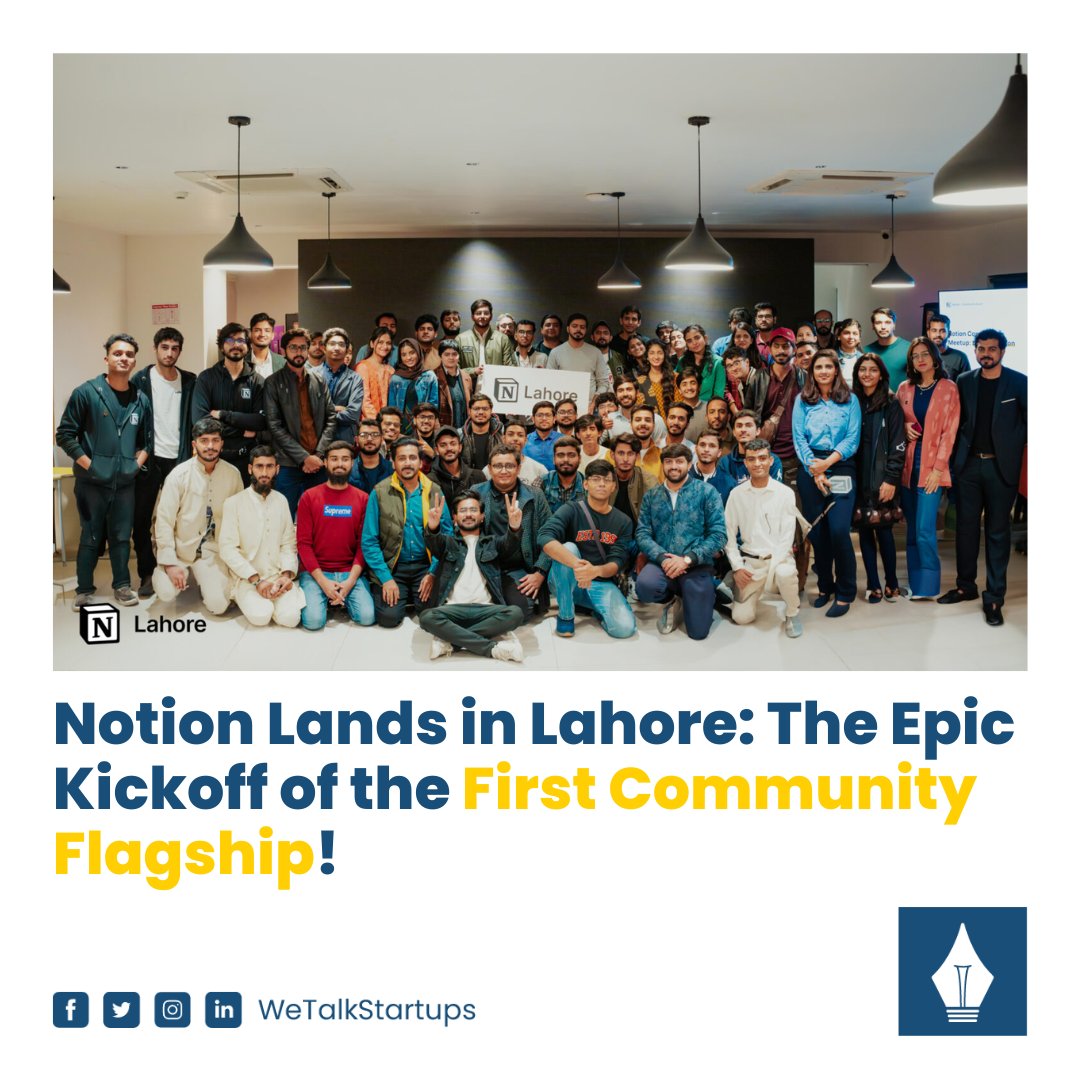 Notion Lahore hosted its first-ever community meetup on 23rd November. Details of the successful event here: wetalkstartups.com/2023/12/notion…

#Notion #notioncommunitymeetup #notionevent #startupcommunity #entrepreneurship #startuplife #startups #startupstories #startupslife