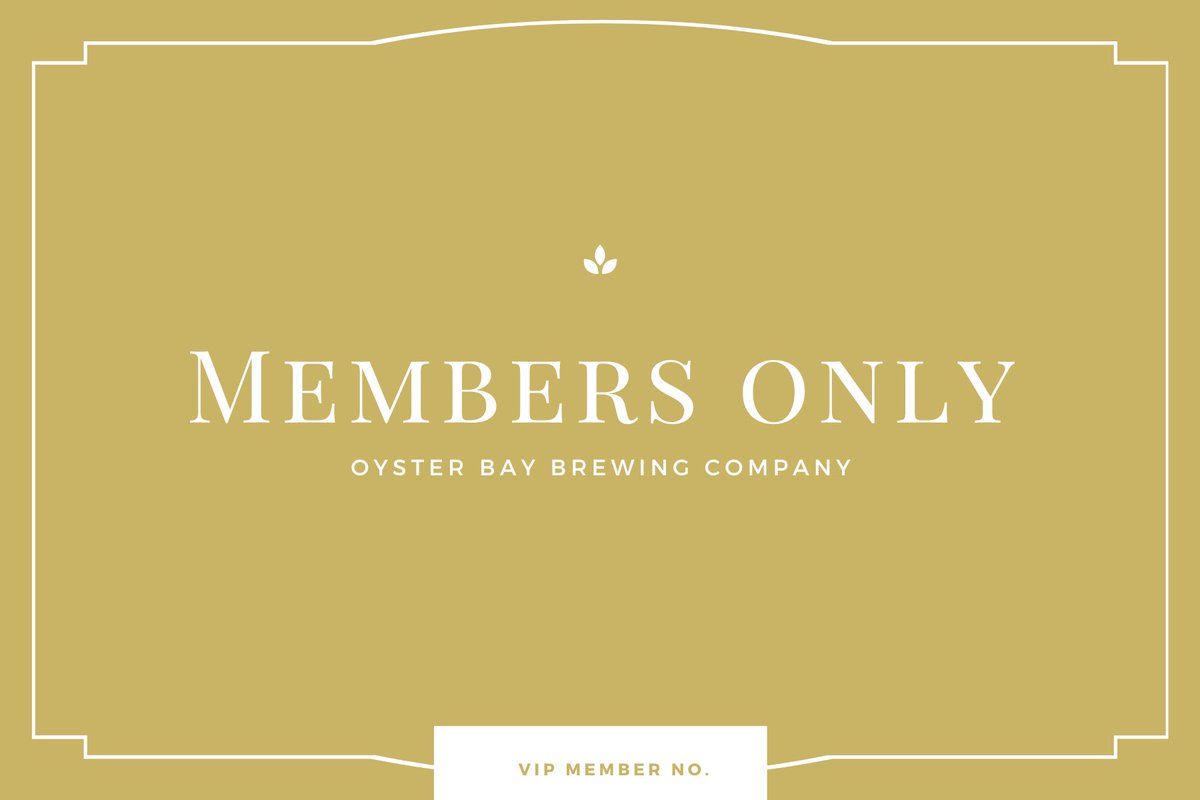 Want more OBBC? Join our Members Only club for exclusive discounts, monthly beer, and more. Yes we ship to members! oysterbaybrewing.com/products/membe…