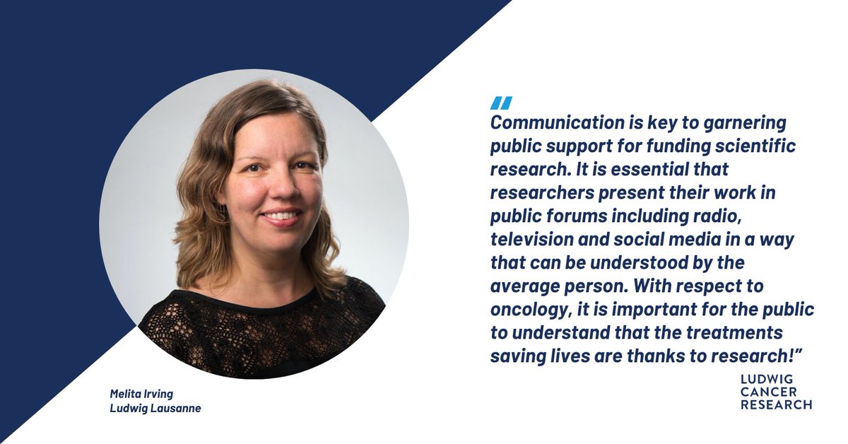 In our new #AskAScientist campaign, we asked Ludwig scientists what we can do to build public support for scientific research. Ludwig @OncoUNILCHUV’s Melita Irving @IrvingMelita a emphasizes the importance of reminding people of the fruits of scientific discovery.