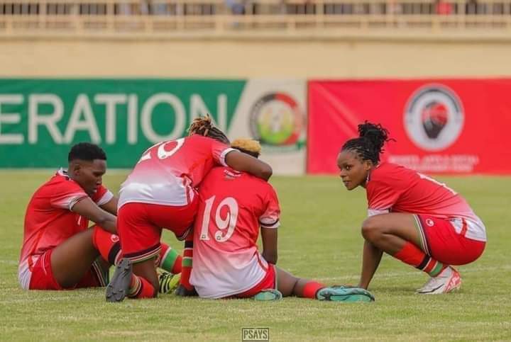 FT.

Botswana 1- 0 Harambee Starlets AGG  (2-1 )

Cynthia Shilwatso misses from the spot as #HarambeeStarlets fall 1-0 to Botswana in the return leg of #WAFCONQualifiers 2024.

#ScoreCrunches