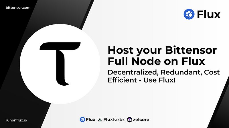 RunOnFlux's tweet image. 📢 We are thrilled to announce that $TAO full nodes are now running on Flux Cloud! 

Contribute to the decentralization of @opentensor by deploying their nodes with just a few clicks via the Flux Marketplace. ⚡ #DePIN

Follow this straightforward guide: help.runonflux.io/docs/host-a-bi…