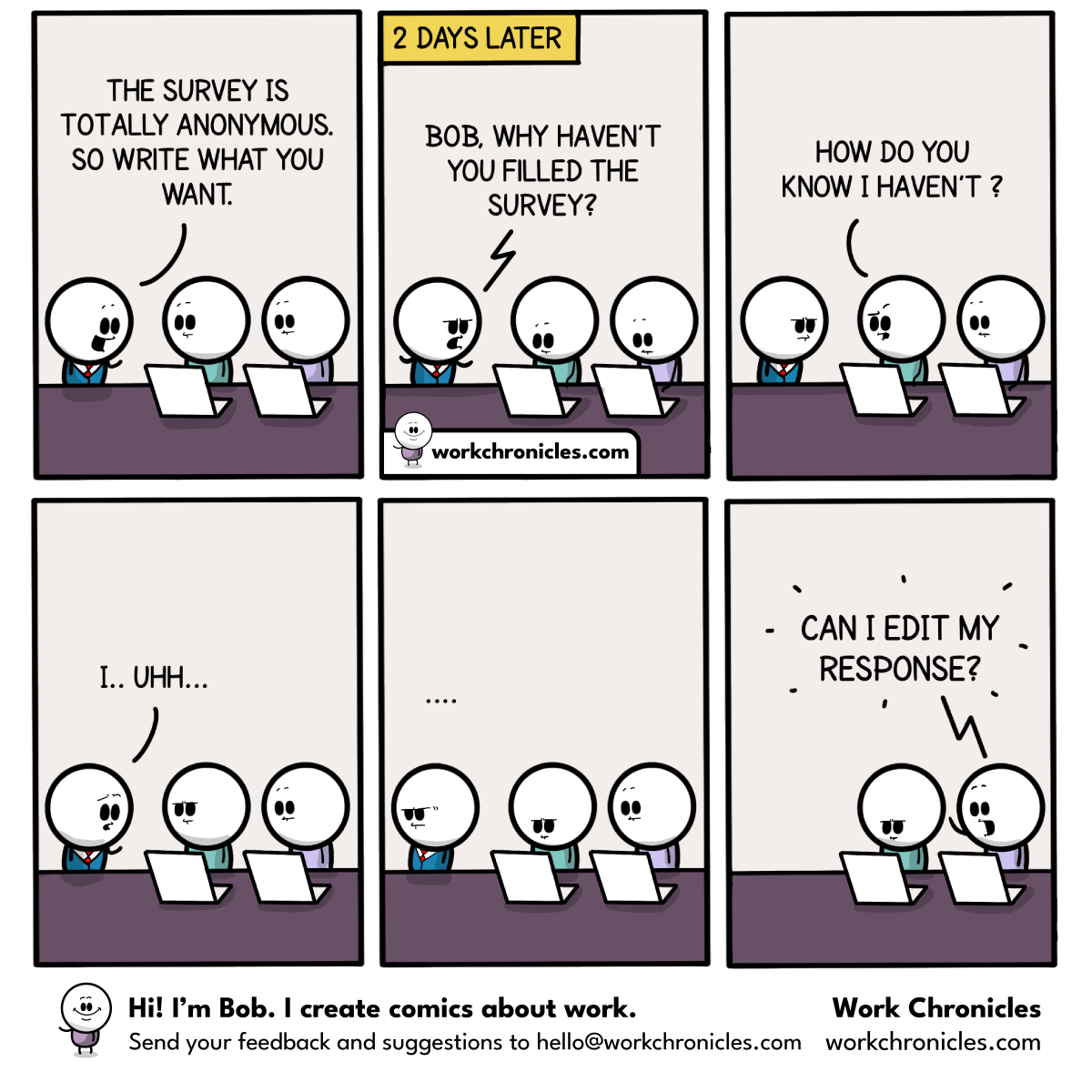 _workchronicles's tweet photo. Anonymous Employee Survey https://t.co/Y2cn4JhviP