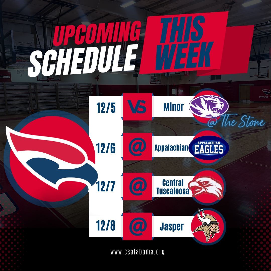 🏀💙❤️ Join us for an exciting lineup of games happening this week. Experience the thrill of competition and be part of the action. Whether you're a fan or a player, there's something for everyone. Let's GO Eagles!!! ❤️💙🏀