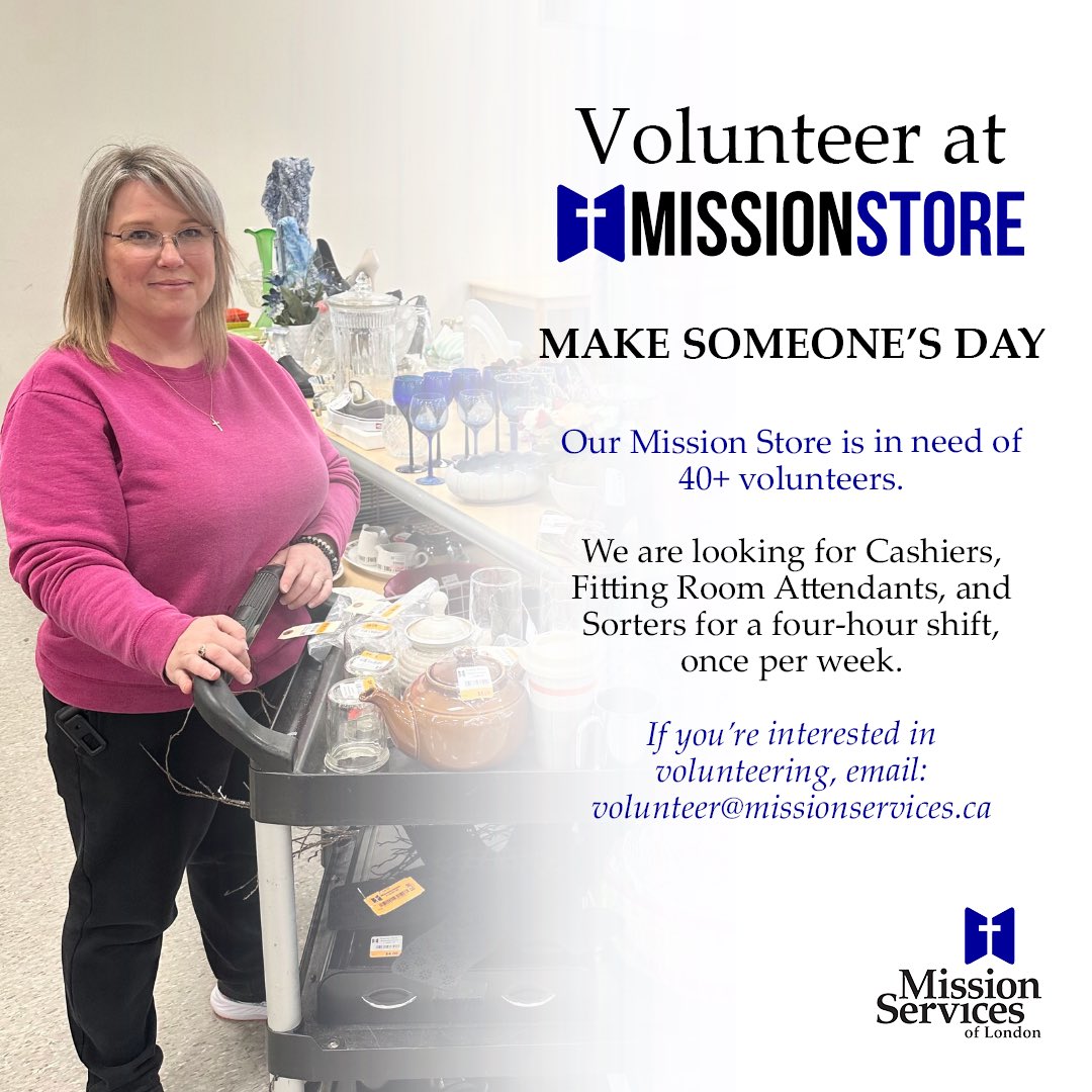 Thank you to all of our faithful, dedicated volunteers for all your selfless work ❤️ We appreciate you all so very much. If you would like to volunteer, please email: volunteer@missionservices.ca