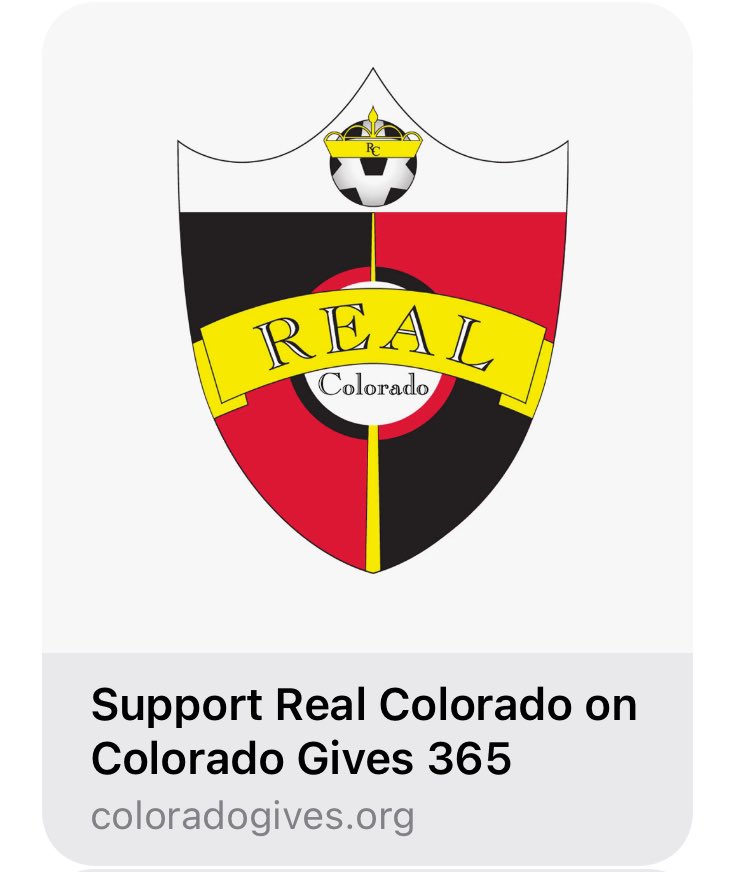 Please consider if you can. This day immensely supports scholarship funds for need-based families. <a href="/RealColoSoccer/">Real Colorado Soccer</a> 
coloradogives.org/organization/r…
