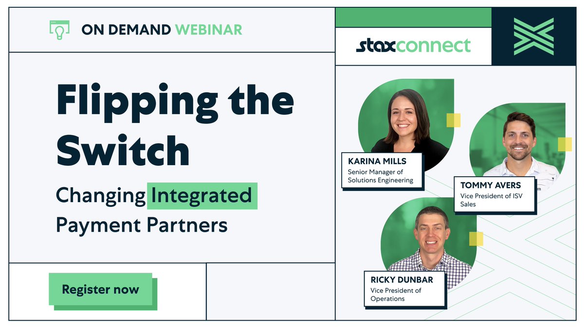 Reality Check: Your integrated payments partner should be a catalyst for your business growth. If they're not, it's probably time to say goodbye.

Join Stax Experts as we unveil the secrets and key factors behind switching #payments partners.

Register ➔ bit.ly/3TaKDH6