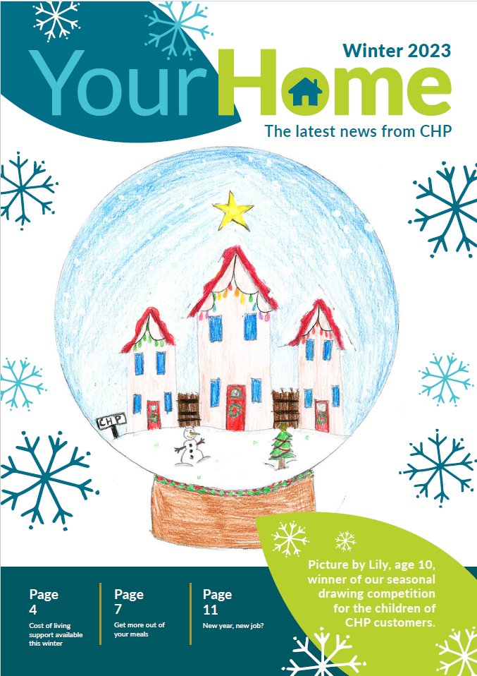 The latest issue of Your Home is out now. Inside this issue we’ve got cost of living advice and support, the latest from our Connecting Communities, Homes and People initiative, and career advice. You can read all this and much more here: link.chp.org.uk/YHWinter23