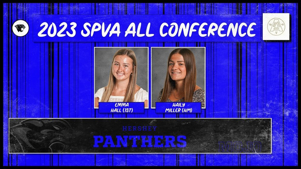 Congratulations to HPS Seniors, Emma Hall &amp; Haily Miller, on their selection to the 2023 SPVA All-Conference Volleyball team!
Both of these young ladies represented the Hershey Panthers on &amp; off the court to the highest degree and are well deserving of this honor. 
#PANTHERMOJO