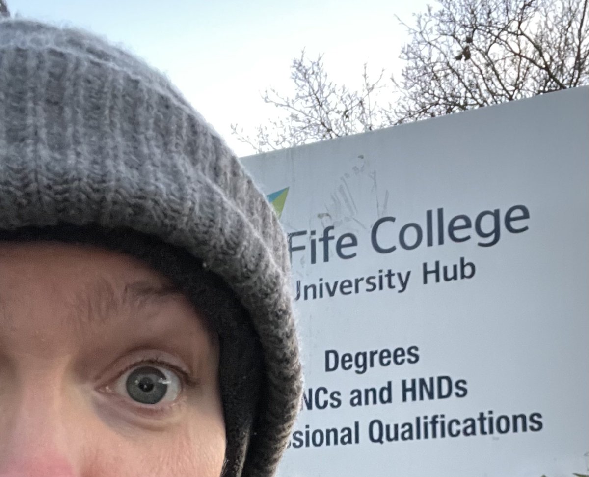 A lovely wintery trip up to @fifecollege was rewarded by exciting conversations around #ideation, #data #relationality #authorship and #agency. A fantastic way to end my 2023 road trips! @ColDevNet #twowoolyhats