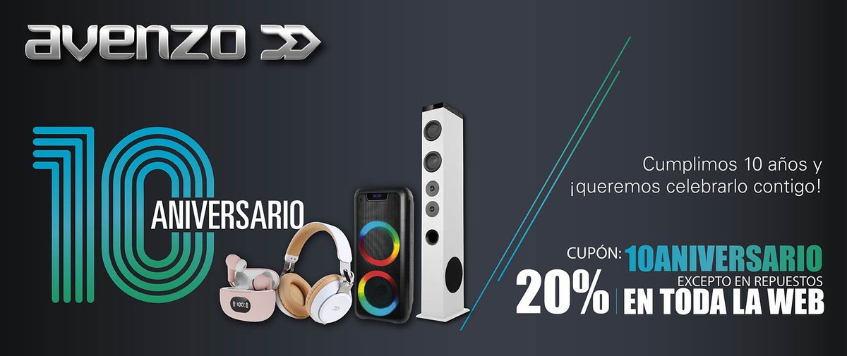 Cumplimos 10 años 📷 y queremos celebrarlo: 20% descuento en nuestra web
avenzo.es