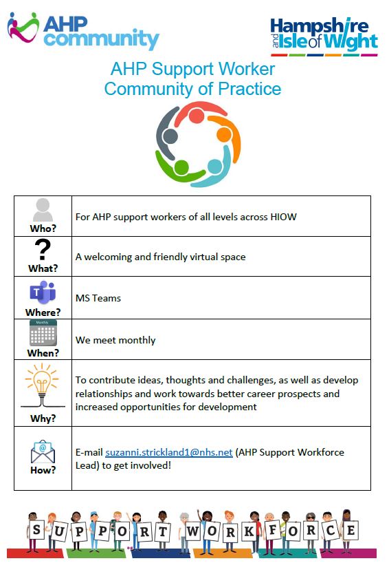 A privilege to meet you @TheVenusMadden! And thank you for promoting our Community of Practice. If you are an AHP Support Worker in HIoW, PLEASE get in touch to be part of our CoP 😃