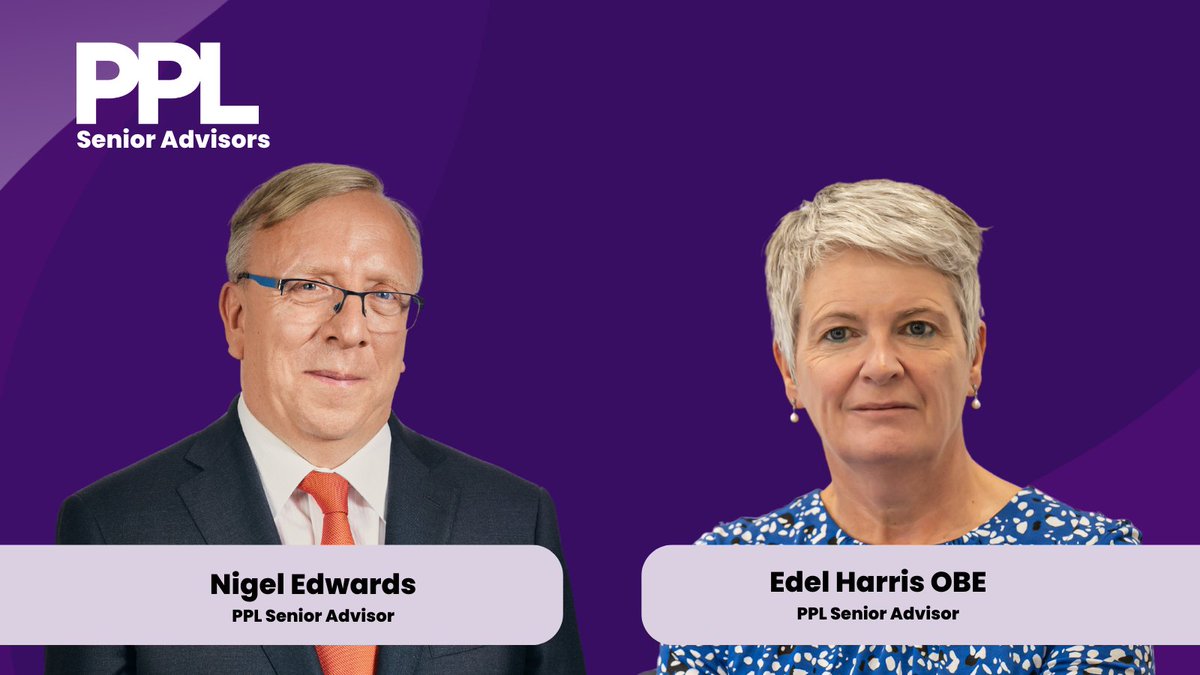 We are thrilled to announce @nedwards_1, former chief executive of the Nuffield Trust, and @Edelharris OBE, former chief executive of Mencap, to the team as PPL Senior Advisors. They will bolster our drive to power positive, lasting change. 📢ppl.org.uk/appointment-of…