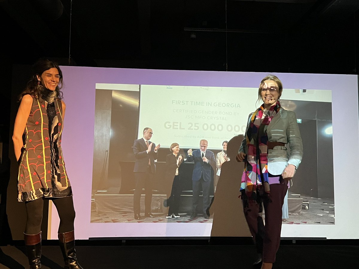 Kaori Ishikawa კაორი იშიკავა (@ishikawakaori) on Twitter photo Chrystal and <a href="/ADB_HQ/">Asian Development Bank</a> #Georgia share an experience on their joint initiative on the first ever #genderbond in 🇬🇪
GEL 25,000,000 🙌
Gender bond promotes women’s economic empowerment.
<a href="/unwomengeorgia/">UN Women Georgia</a> Chrystal and <a href="/ADB_HQ/">Asian Development Bank</a> #Georgia share an experience on their joint initiative on the first ever #genderbond in 🇬🇪
GEL 25,000,000 🙌
Gender bond promotes women’s economic empowerment.
<a href="/unwomengeorgia/">UN Women Georgia</a>