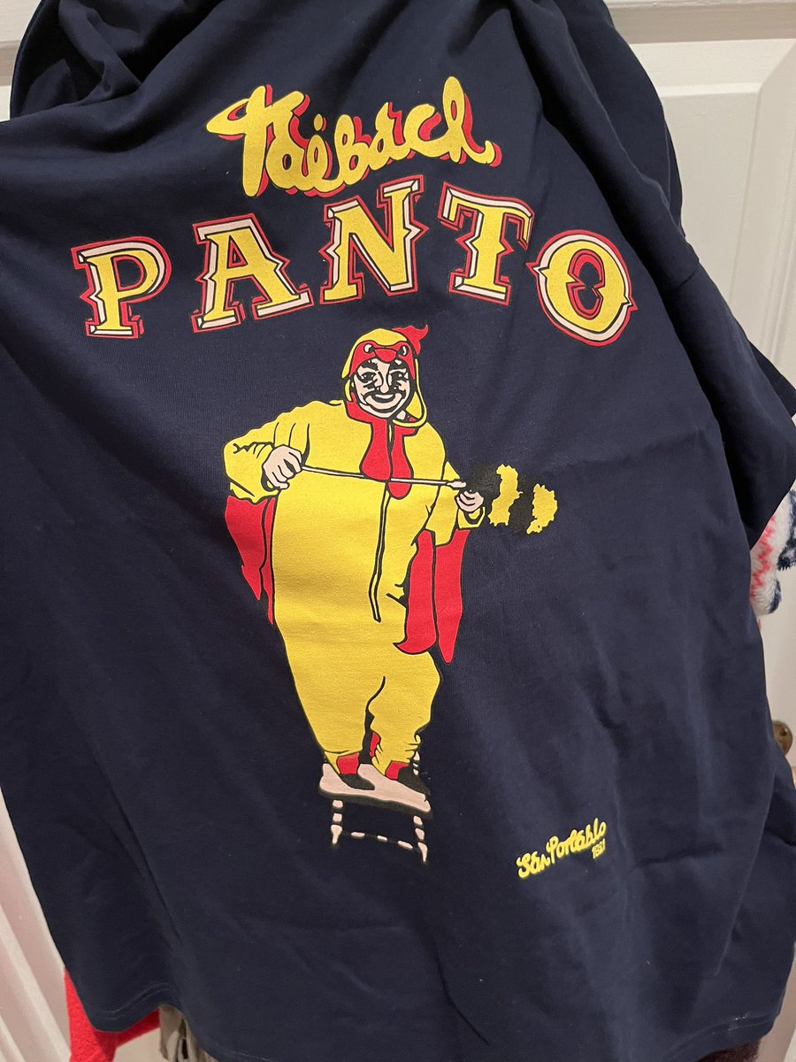 Great to see @sanpabloking at last night’s brilliant @taibachrfcpanto pantomime – my first ever and no wonder it is the cult followed stuff of legend. Even came away with a souvenir T-shirt. Quality..May even be my best new material! Thanks to all for a great evening!