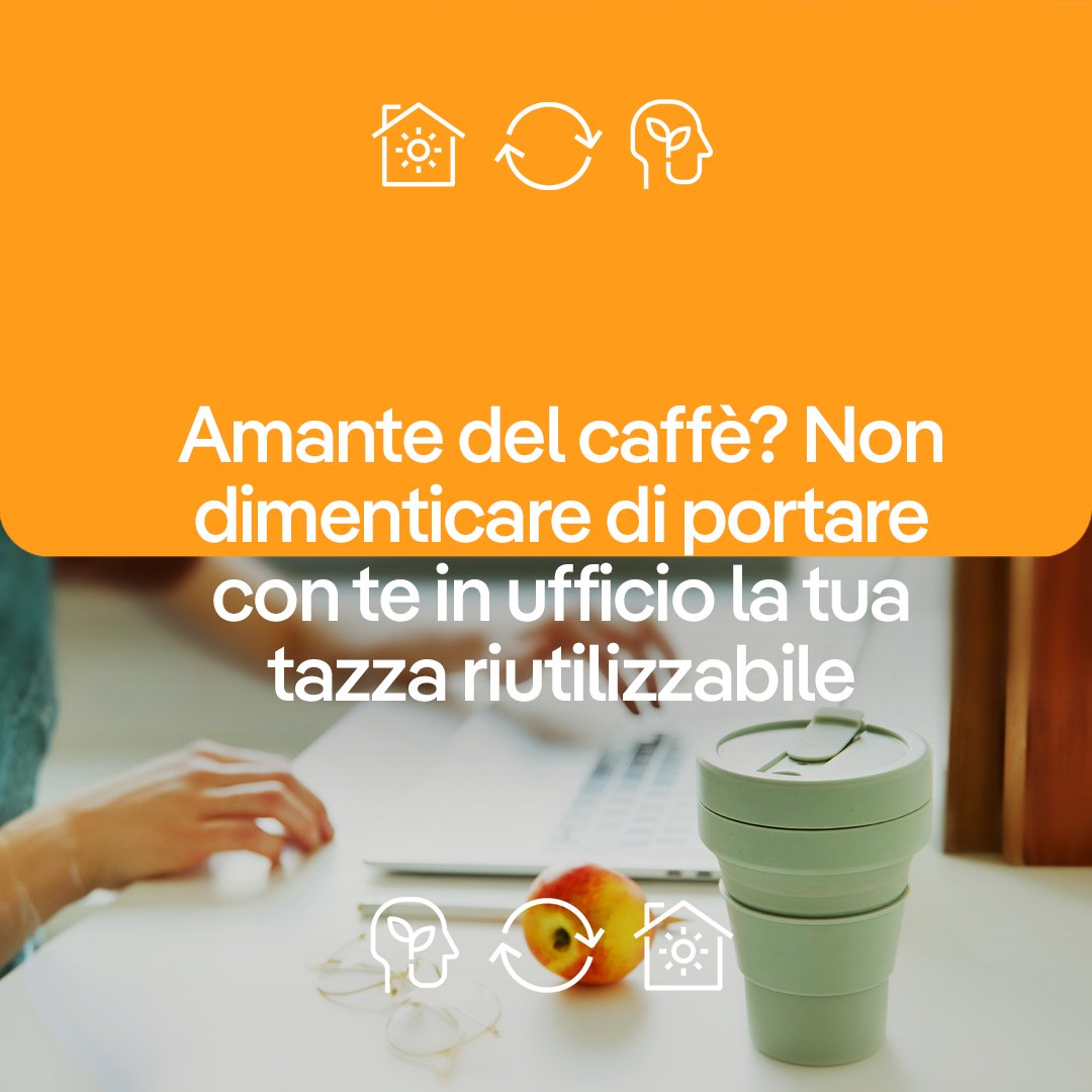 Un piccolo gesto quotidiano può fare la differenza per il pianeta. 🌎  Ogni giorno, milioni di tazze di caffè e bicchieri monouso vengono gettati via, contribuendo all'enorme problema della plastica nell'ambiente. Rendi il tuo caffè mattutino un momento sostenibile.☕️