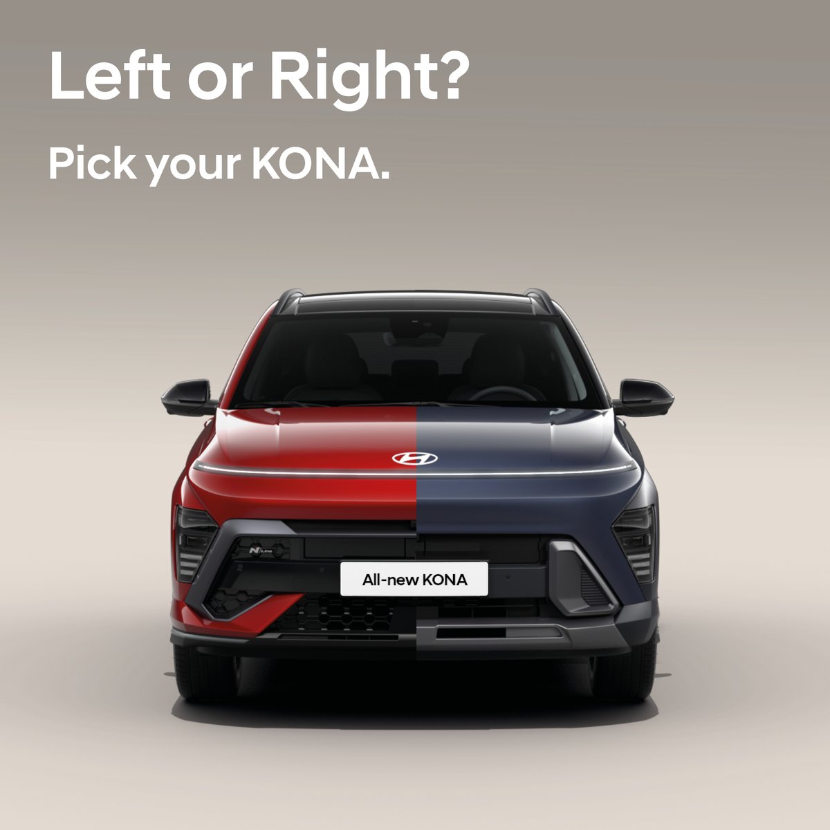 The robust dynamic design of the all-new KONA Hybrid is also available in Sporty N Line. Which one has caught your eye?