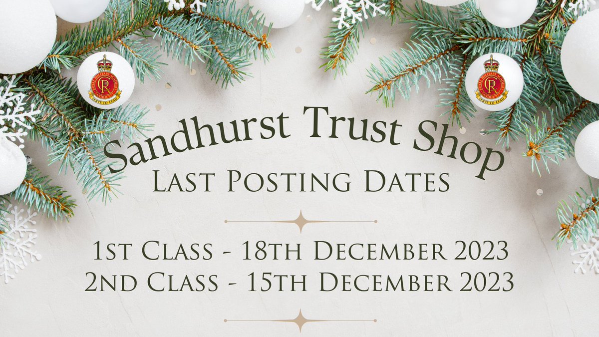 Bring some military magic this Christmas with a gift from the Sandhurst Trust shop. Visit now to see the full range of RMAS Merchandise and books.  bit.ly/RMASshop Please order early to guaranteed delivery in time for Christmas. #militarymagic #militarygifts