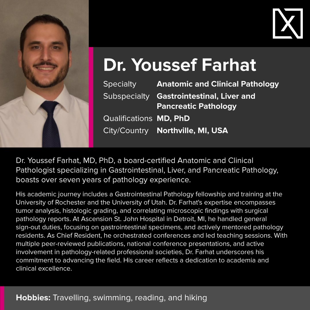 Diagnexia (@diagnexia) on Twitter photo We are back with "Meet Our Experts" It's time to get to know our Diagnexia experts a little better!
This week we are excited to introduce Dr. Youssef Farhat (<a href="/yMDPhD/">Youssef Farhat, MD/PhD</a>), a renowned expert in GI, Liver and Pancreatic Pathology.
Find out more: news.diagnexia.com/3GuWk43
#PathTwitter We are back with "Meet Our Experts" It's time to get to know our Diagnexia experts a little better!
This week we are excited to introduce Dr. Youssef Farhat (<a href="/yMDPhD/">Youssef Farhat, MD/PhD</a>), a renowned expert in GI, Liver and Pancreatic Pathology.
Find out more: news.diagnexia.com/3GuWk43
#PathTwitter