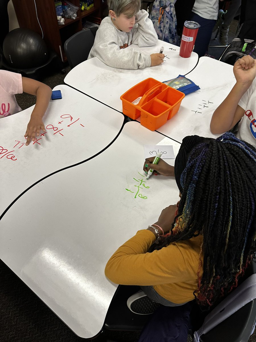 Look at our Fraction Detectives go! They were given a fraction with their team and to figure out how to decompose it into unit fractions! #santangelosquad #wearelakeshore <a href="/HumbleISD_LSE/">Lakeshore Elementary</a> @KBonillaLSE