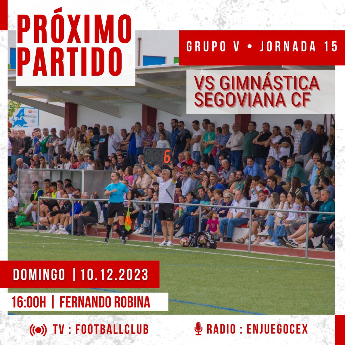 Buenos tardes Afición👋

El Domingo tenemos un gran partido y queremos volver a llenar el Fernando Robina y junto a vosotros conseguir los 3 puntos.

Será el último partido en casa de este gran 2023 para el recuerdo.Os necesitamos y sabemos que no nos vais a fallar 👏💪

VAMOS ♥️
