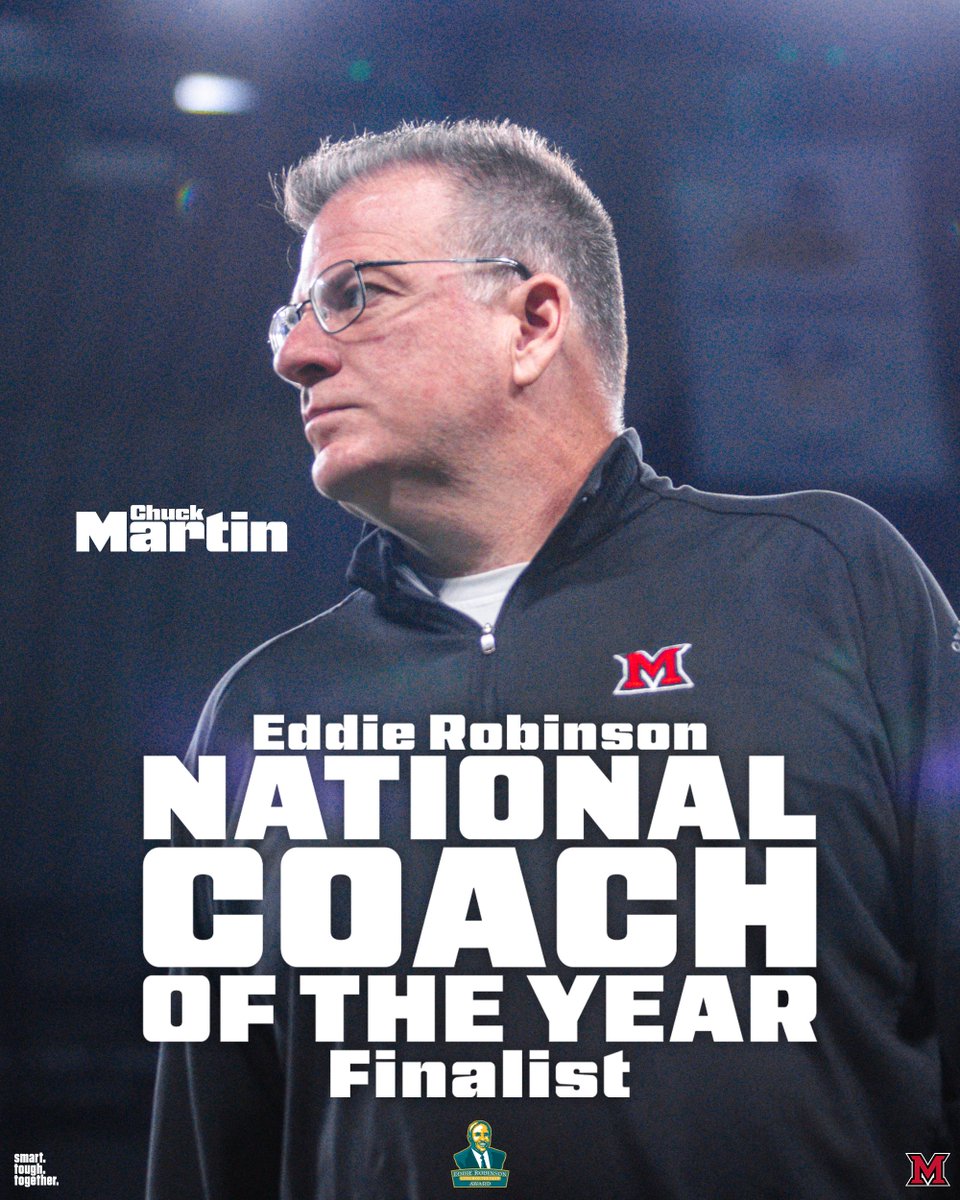 Coach Martin has been named a finalist for the Eddie Robinson National Coach of The Year Award‼️ He is 1 of 12 coaches in the entire country to be named a finalist! #RiseUpRedHawks | 🎓🏆
