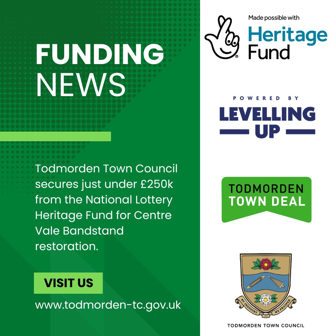 🎉🥳 We've secured just under £250k from @HeritageFundUK to help restore Centre Vale Park's historic Bandstand.  With  £1.1M already allocated to  park projects from @Tod_TownDeal things are really looking up!  

👉For full story cutt.ly/MwPRwD5a

#MyTodTown  #TodTownDeal