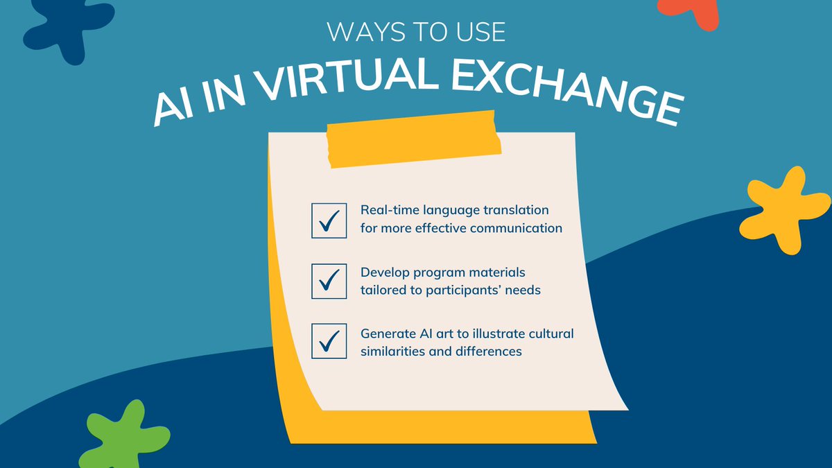 Last month, @usedgov officials argued that schools can’t sit out on #AI anymore. As leaders in education work to incorporate this emerging technology in their classrooms, get inspired by a few ways we’re seeing AI used in virtual exchange today.