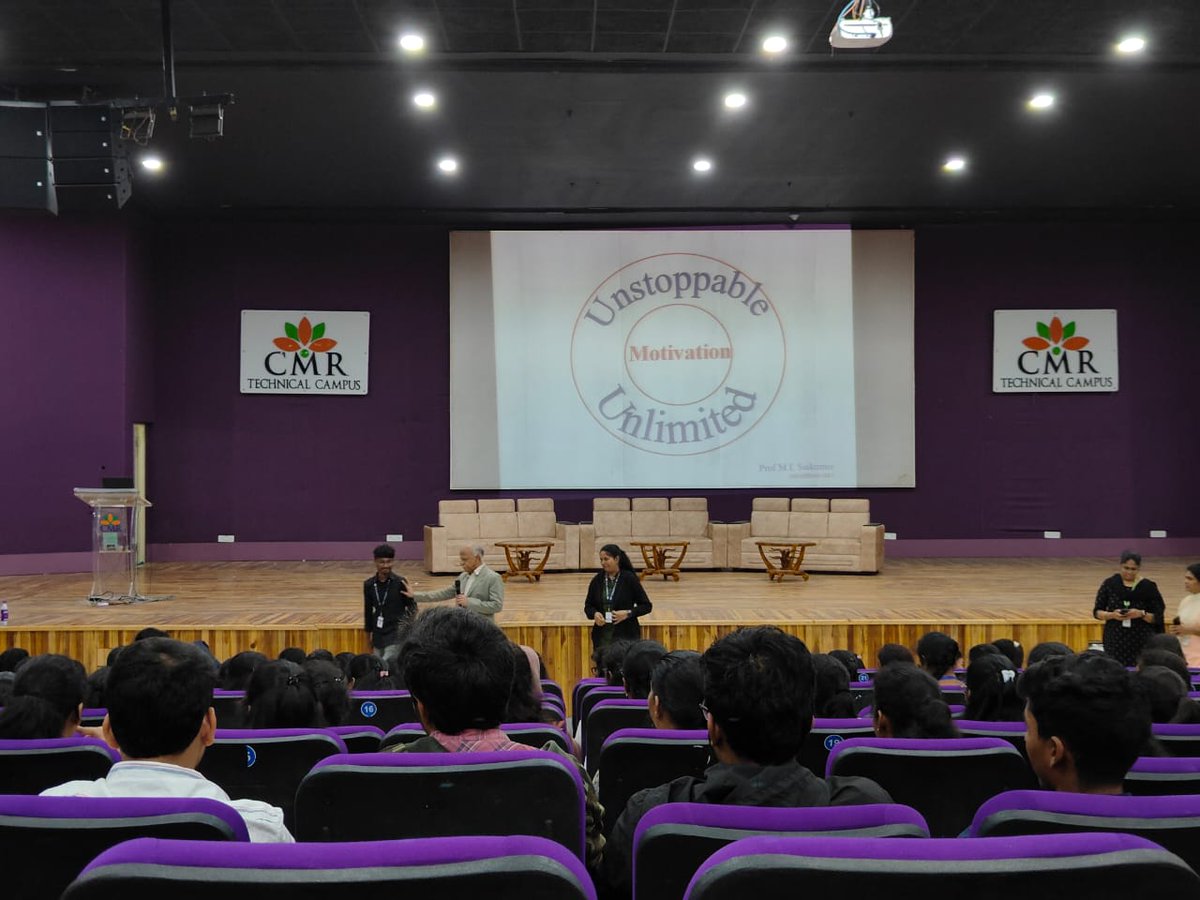 CmrtcCse's tweet photo. Here's to an incredible Unstoppable Motivation Session with Prof M L. Saikumar sir!!! 🚀 Grateful for the inspiration shared on 05 Nov 2023. Let the motivation continue to propel us forward! 💪 ✨💯
#cmrtc #cse #csedept #association #cmrtechnicalcampus https://t.co/6pEK5hMuJA
