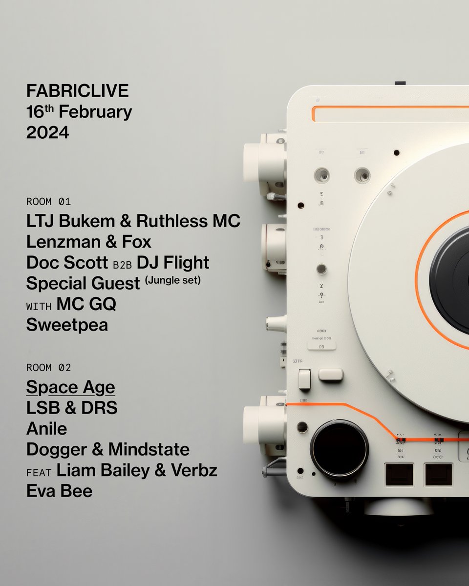 JUST IN: Drum&Bass takeover @fabriclondon 🎟Tickets ☞ ra.co/events/1802347