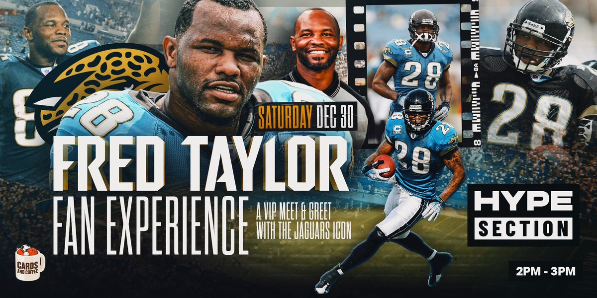 Meet <a href="/Jaguars/">Jacksonville Jaguars</a> legend <a href="/FredTaylorMade/">Fred Taylor</a>, a 2024 Pro Football Hall of Fame semifinalist, for an unforgettable fan experience on December 30th! Limited tickets are available at eventbrite.com/e/vip-meet-and…. Don't miss out on this epic opportunity! #DUUUVAL