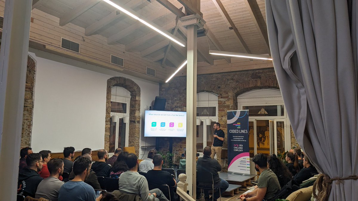 greecejs's tweet photo. We are delighted to have on stage Tasos Maroudas, Technical Director @ Coded Lines, talking about "How to Bugproof and Stabilize your Mobile App after Launching in Production"!

@greecejs #greecejs #meetup #tech #community #JavaScript #js #web #mobile #development #testing https://t.co/3MHgAcc231