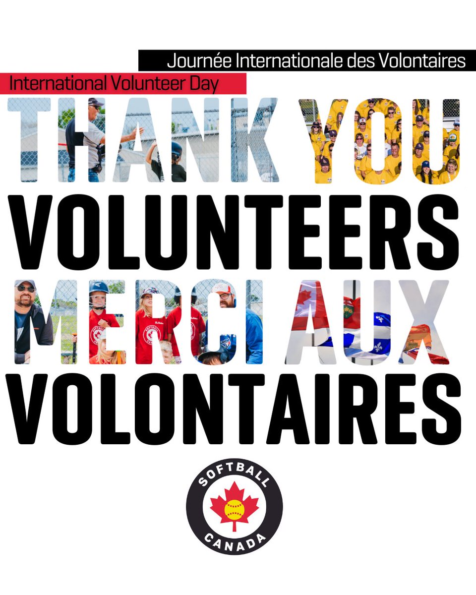 SoftballCanada's tweet image. Happy #InternationalVolunteerDay thank you to the passionate and committed volunteers who make the game of softball thrive in Canada!

Joyeuse #JournéeInternationaleduVolontaires merci aux voluntairs passionnés et engagés qui font prospérer le softball au Canada !