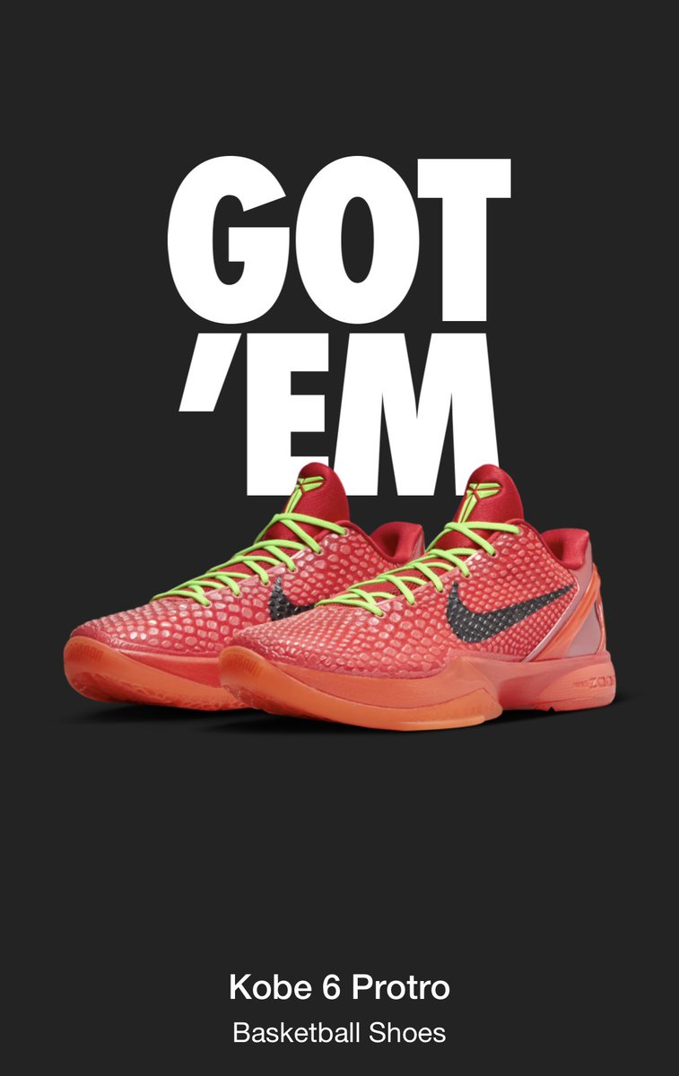 Letsss goooo #snkrs #kobe #nike #grinch #merrychristmas
