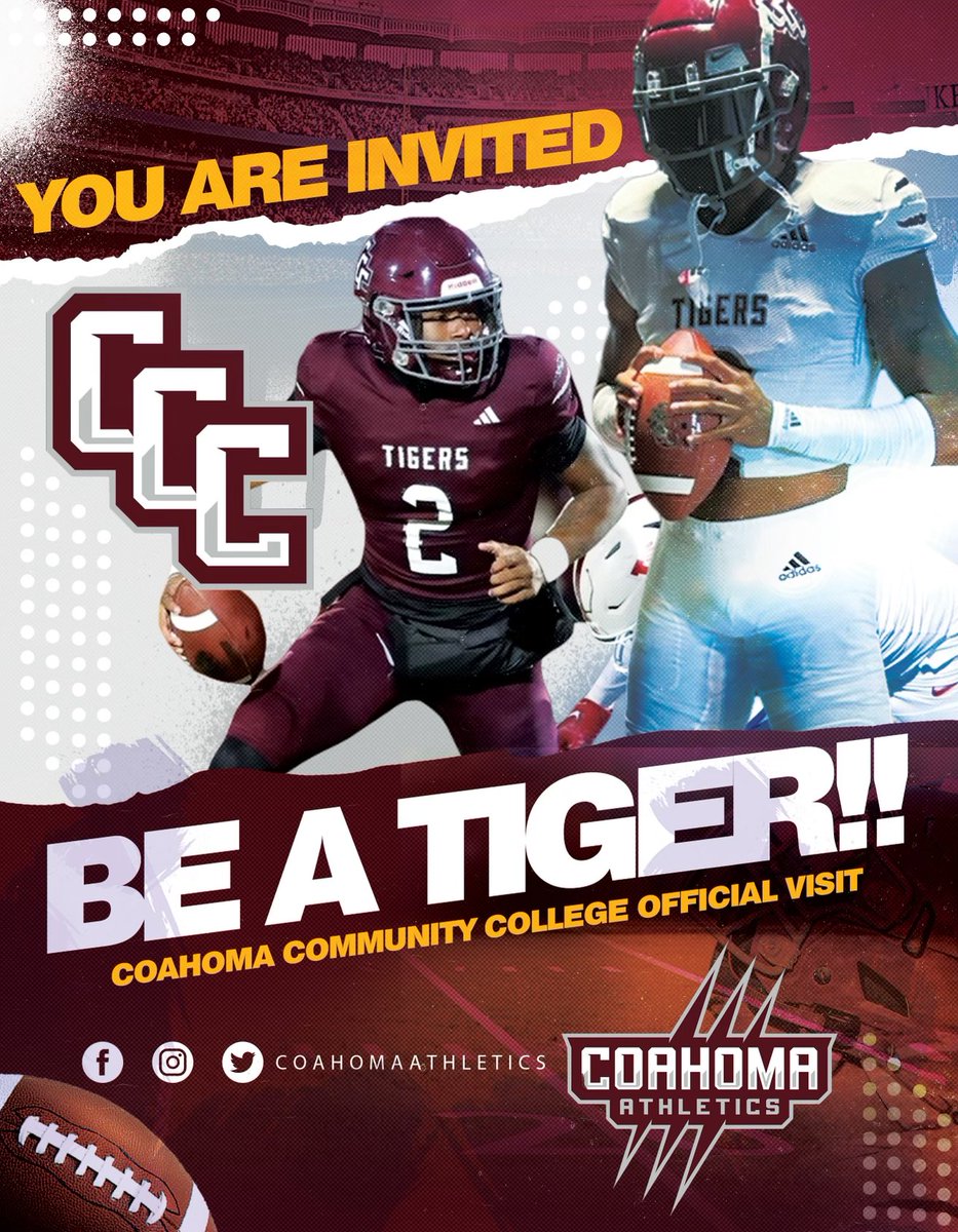 W63Kyron's tweet photo. I’ll be on an Official Visit to Coahoma CC this Thursday!!🟤⚪️
👀🐅? https://t.co/CtryIC5pYA