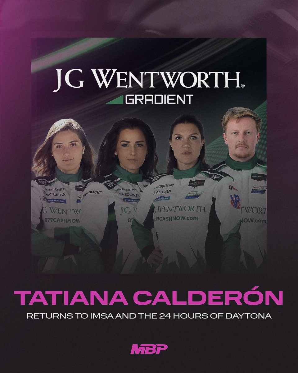 🚨 @TataCalde returns to IMSA 🚨 MBP is thrilled to announce our latest success as we secure Tatiana a drive with @GradientRacing for the 2024 @IMSA endurance campaign! #WeAreMBP #MBPTalent