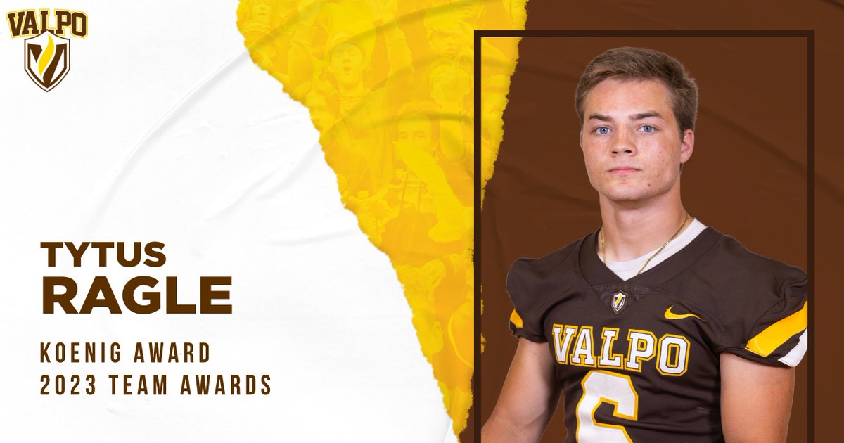 🏅 2023 TEAM AWARDS 🏅

🏈 <a href="/themaxfranco25/">Max Franco</a>, Most Inspirational Player 
🏈 <a href="/CWoody_62/">Carter Woody</a>, Sever Award (Offensive Lineman of the Year) 
🏈 <a href="/Kurt_Kessen/">Kurt</a>, Academic Award 
🏈 Tytus Ragle, Koenig Award (outstanding sportsmanship and character) 

#GoValpo