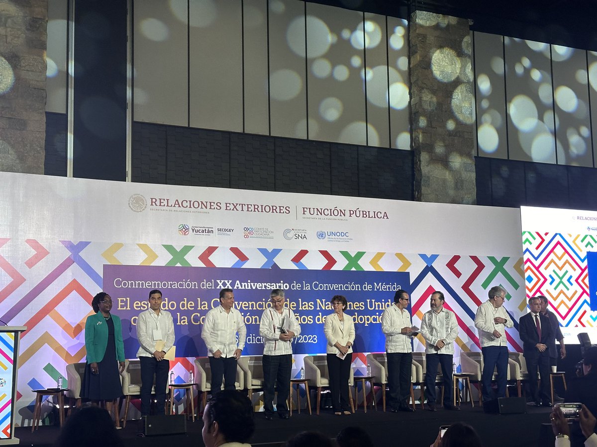 Pabloahe's tweet photo. 🎊 Al 20 Aniversario de la Convención de Mérida #UNCAC, hoy dialogamos sobre los avances, desafíos y su estado de implementación. 

#UnitedAgainstCorruption #UNCAC20 #CombateALaCorrupción

@SRE_mx @UNODCmexico @SFP_mx @GobYucatan @ComiteCPC @SESNAOficial https://t.co/GBs7M58R8h