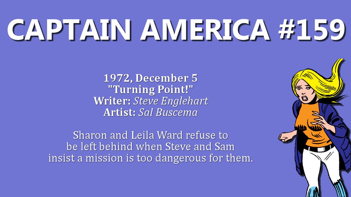 616agent13's tweet photo. #OTD (December 5) in #SharonCarter history, Sharon appeared in:

   Captain America #159 (1972)
   Captain America #231 (1978)
   Ultimate Spider-Man #16 (2001)
   Winter Soldier V2 #1 [+ Variants A-B] (2018)

#Agent13 #SteveEnglehart #KyleHiggins #SteveRogers #SamWilson #Bucky https://t.co/JnODQvnqIb