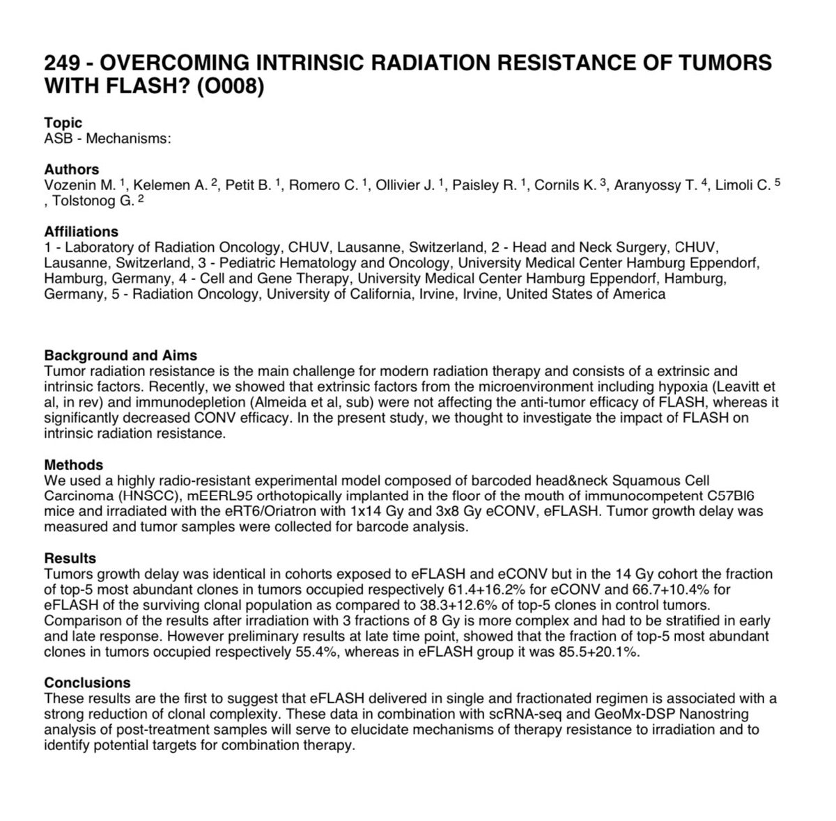 John Perentesis (@jpcincyonc) on Twitter photo Can #FLASHrt reduce tumor clonal complexity? Groundbreaking work from β¦<a href="/VozeninC/">Vozenin Marie-Catherine</a>β© group at #FRPT23 β¦<a href="/FlashRPT/">FLASH Radiotherapy & Particle Therapy</a>β© β¦<a href="/Toronto/">T O R O N T O π</a>β© Can #FLASHrt reduce tumor clonal complexity? Groundbreaking work from β¦<a href="/VozeninC/">Vozenin Marie-Catherine</a>β© group at #FRPT23 β¦<a href="/FlashRPT/">FLASH Radiotherapy & Particle Therapy</a>β© β¦<a href="/Toronto/">T O R O N T O π</a>β©