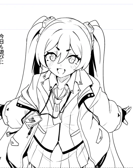 下書きしながらペン入れしてる。突貫工事 
