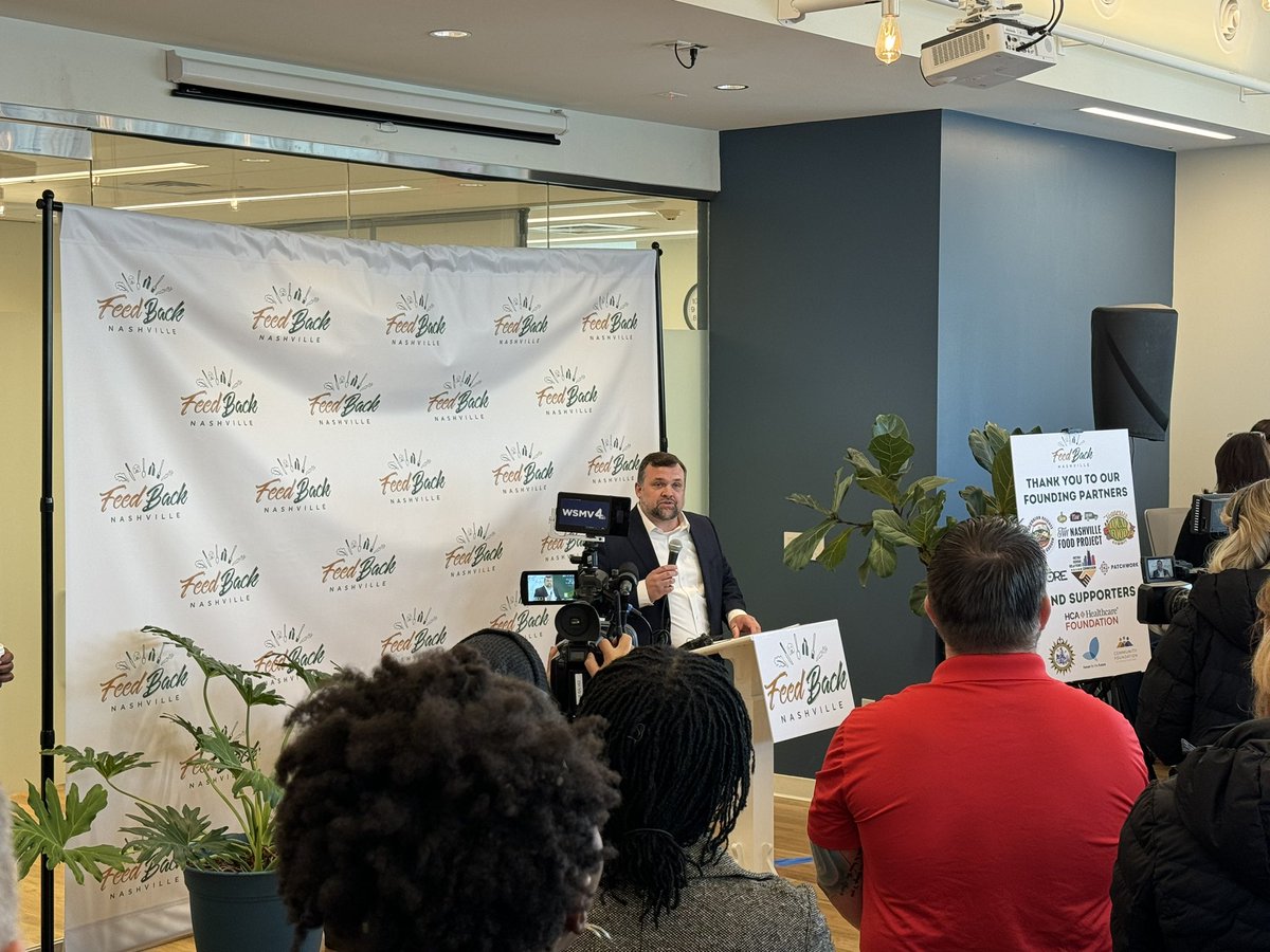 Congrats to <a href="/nashfoodproject/">NashvilleFoodProject</a> and its founding partners on today’s rollout of their new #FeedBackNashville initiative, a first-of-its-kind, citywide initiative that brings community members together to build a better food future for #Nashville families.