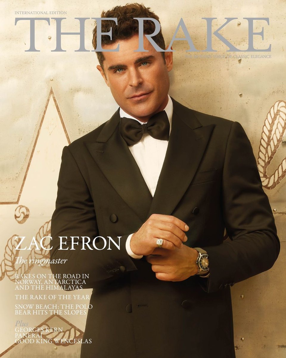 ZacEfronPT's tweet photo. 📰 Zac Efron é capa da nova edição da revista @therake - a edição de dezembro sai no próximo dia 7. https://t.co/FMvIKWmDak