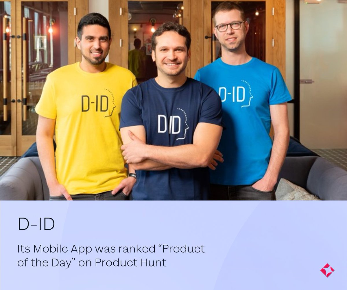 We are thrilled to announce that <a href="/D_ID_/">D-ID</a>’s mobile app was ranked "Product of the Day" on <a href="/ProductHunt/">Product Hunt 😸</a>. Congratulations to D-ID's team for the achievement! To help the app get even more attention, don't forget to vote on it here:

producthunt.com/posts/d-id-cre…