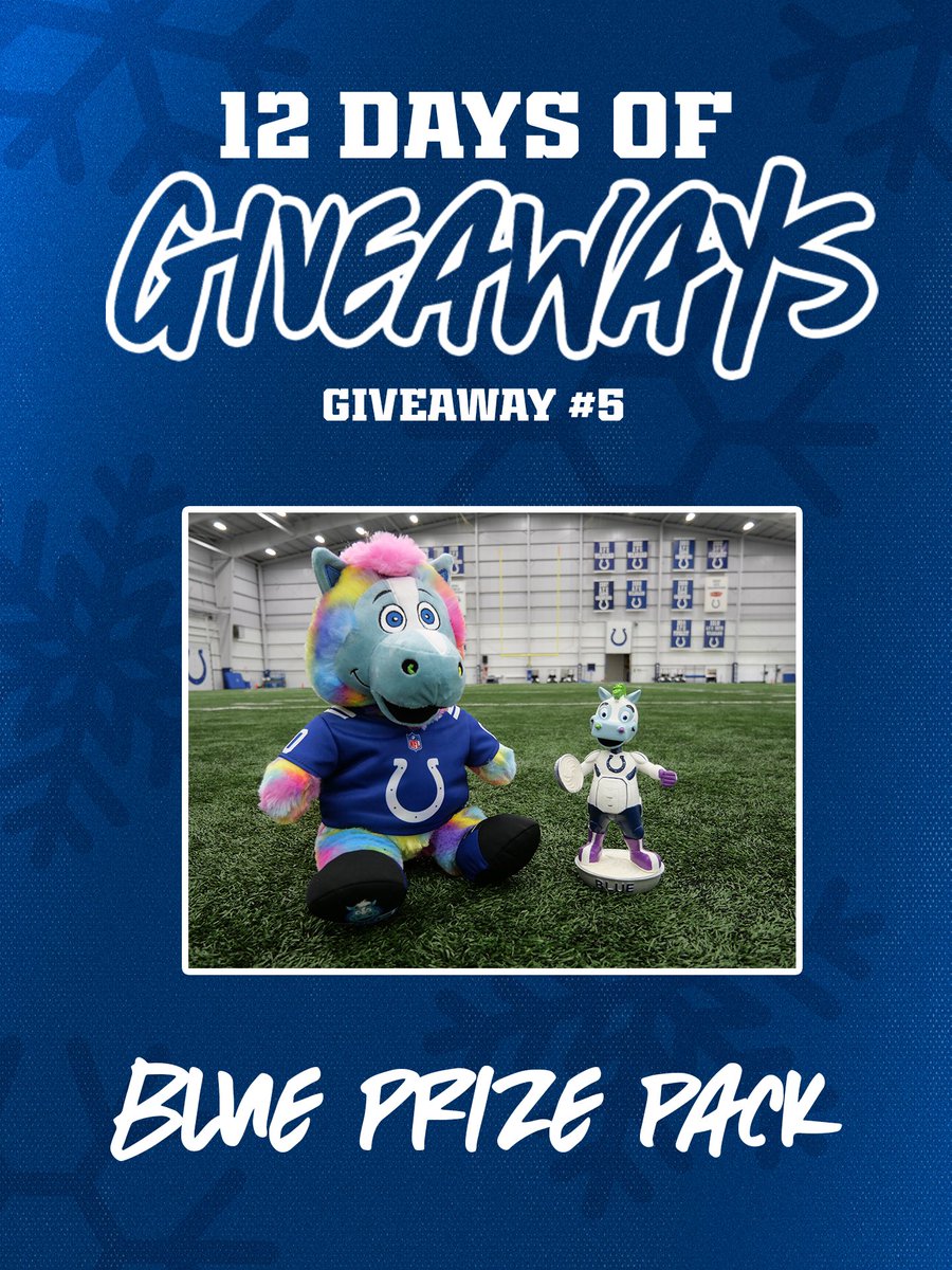 ColtsLife's tweet image. For day 5️⃣ of 12 Days of Giveaways it’s all about @blue!🔵

🔁 RT for your chance to win a Blue Prize Pack featuring our newly released Tie-Dye Build-A-Bear!
