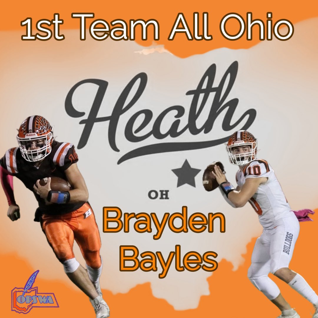 Congratulations to Brayden Bayles on being named 1st Team All Ohio! Amazing season and career! #itsagreatdaytobeabulldog <a href="/BraydenBayles/">Brayden Bayles</a>