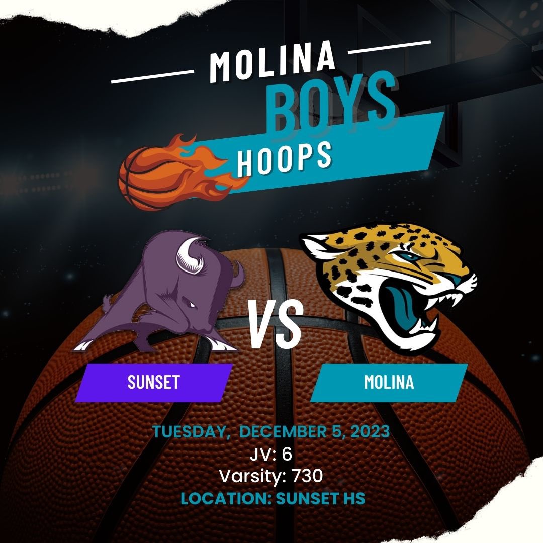 Molina Men’s Basketball (@molina_mbb) on Twitter photo Come out and support The Jags as we take on Sunset today too start district! 🏀🏀💪🏾🐆 <a href="/dallasathletics/">Dallas ISD Athletics</a> <a href="/JacobNunez27/">Jacob Nuñez</a> <a href="/Coachbru3/">Coachbru</a> Come out and support The Jags as we take on Sunset today too start district! 🏀🏀💪🏾🐆 <a href="/dallasathletics/">Dallas ISD Athletics</a> <a href="/JacobNunez27/">Jacob Nuñez</a> <a href="/Coachbru3/">Coachbru</a>