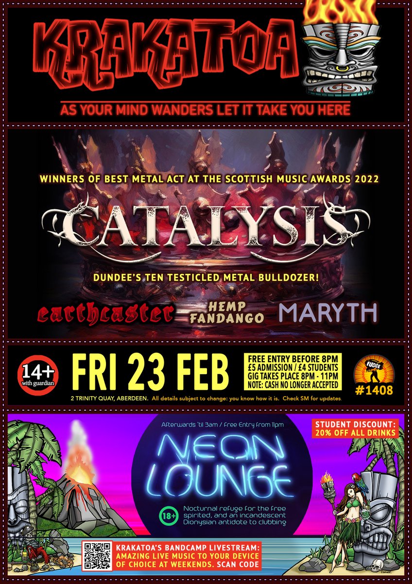 VolcanicTiki's tweet photo. https://t.co/JpjX4n0wxM

#catalysis #earthcaster #hempfandango #maryth #volcanictiki #krakatoabar #fudgeaberdeen #ABZ #metal #livemusic #gig #bands #seeninthedeen https://t.co/jPGrnY24x9