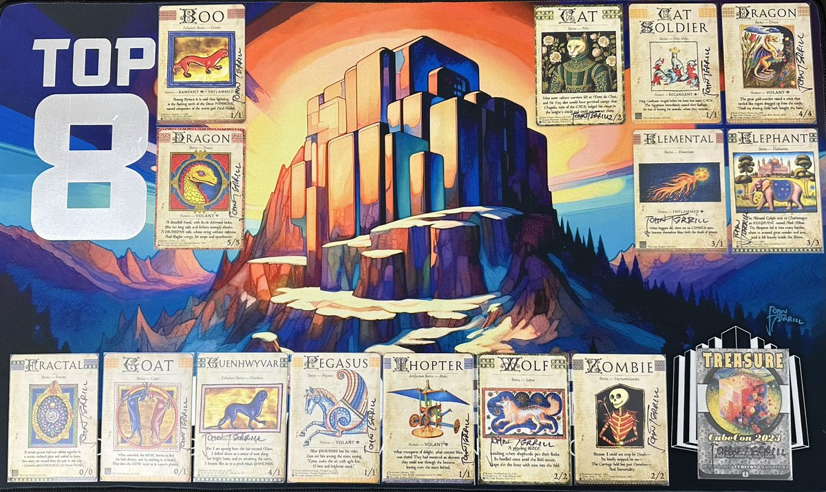 Finally got my hands on some of <a href="/TheProxyGuy/">TheProxyGuy</a>’s beautiful work, and realized I never shared the amazing tokens I got from <a href="/CulticCube/">John Terrill</a>! Getting to chat with you both at @MTGCubeCon was a true treat. My collection will forever be more beautiful thanks to your masterful work!