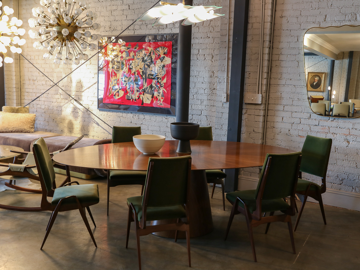 Custom walnut dining table and chairs #adessoimports #midcenturymodern #customfurniture #customdecor #customdesign #interiordesign #midcenturylighting #midcenturystyle #midcenturyfurniture #brazilianmidcentury #brazilianfurniture #braziliandesign #midcenturydecor #midcenturyhome