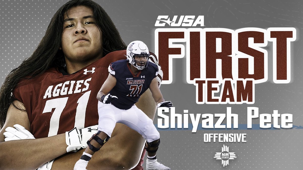 New Mexico State Football (@nmstatefootball) on Twitter photo High Level!😤
The Aggies' blindside blocker, <a href="/ShiyazhT/">HaskeYilDeeya</a>, earned First Team All-<a href="/ConferenceUSA/">Conference USA</a> honors!💪
📰 | bit.ly/46IitXm
#AggieUp x #HHLP High Level!😤
The Aggies' blindside blocker, <a href="/ShiyazhT/">HaskeYilDeeya</a>, earned First Team All-<a href="/ConferenceUSA/">Conference USA</a> honors!💪
📰 | bit.ly/46IitXm
#AggieUp x #HHLP